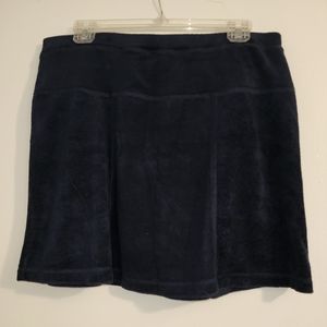 Coral Bay Terry Cloth Skirt navy blue Medium